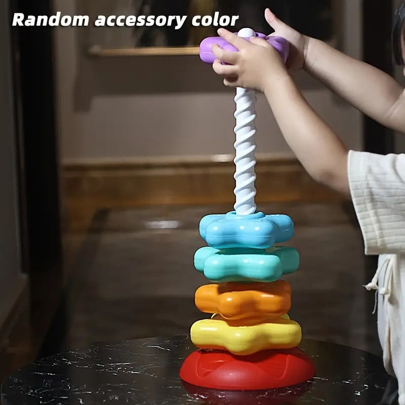 Rainbow Rotating Tower Jenga Early Education Educational Toys