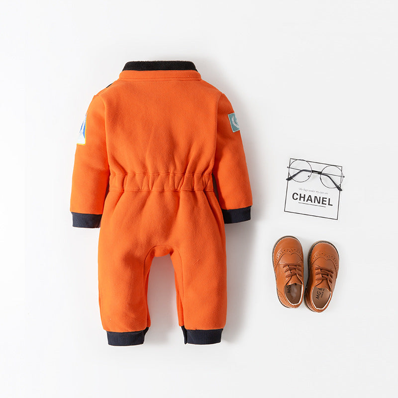 Autumn And Winter Boys' Long Sleeve Space Suit Jumpsuit
