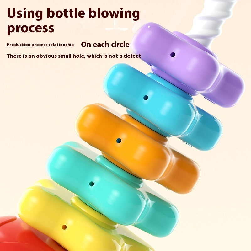 Rainbow Rotating Tower Jenga Early Education Educational Toys