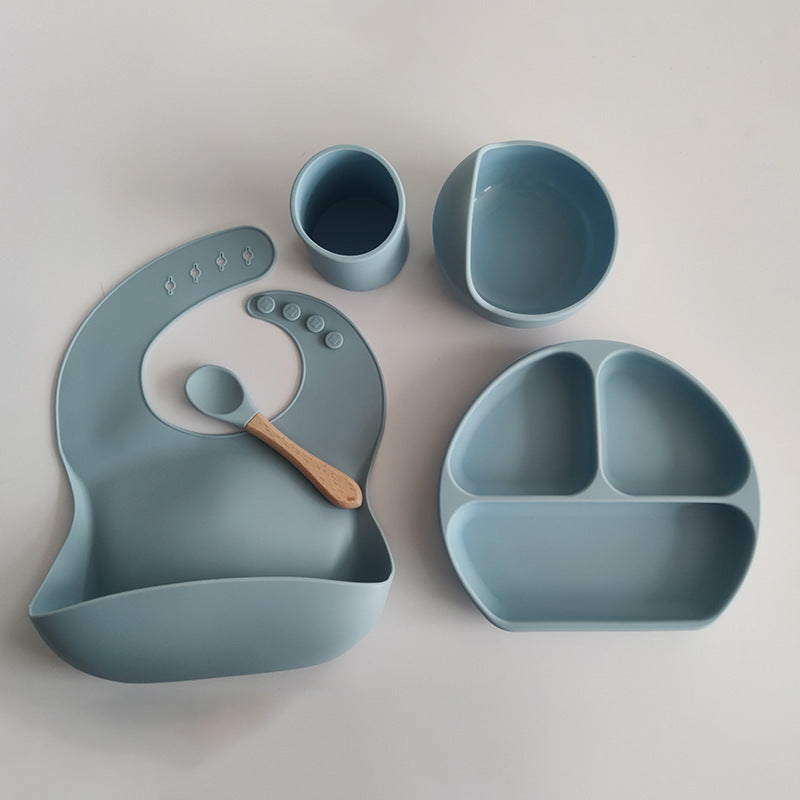 Children's Cutlery Meal Set Silicone Complementary Food Bowl