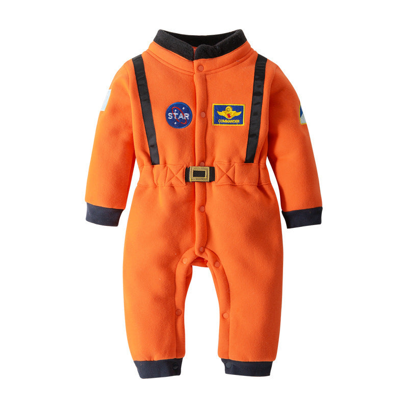Autumn And Winter Boys' Long Sleeve Space Suit Jumpsuit