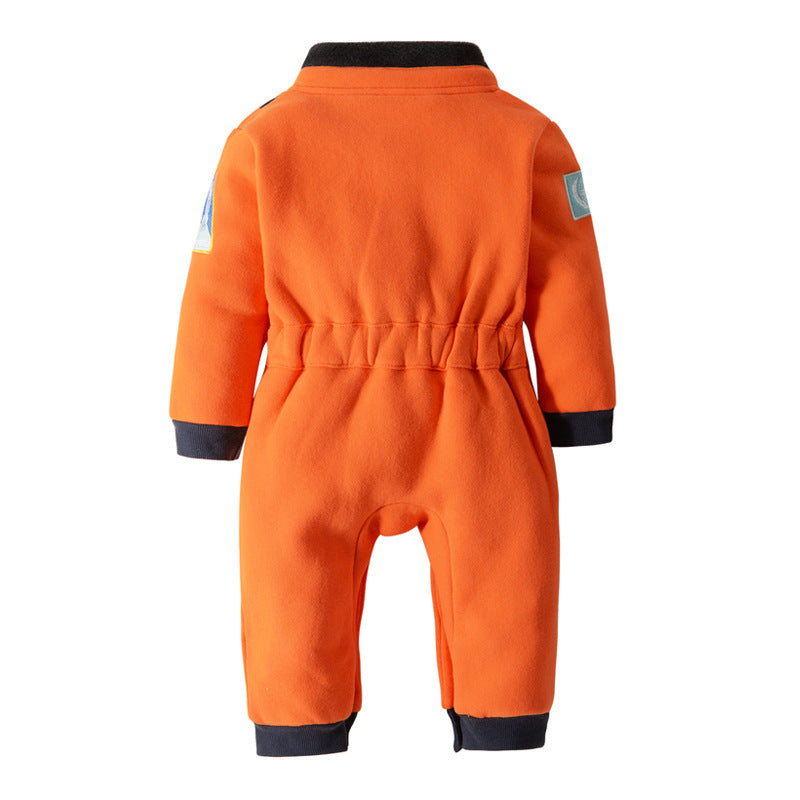 Autumn And Winter Boys' Long Sleeve Space Suit Jumpsuit