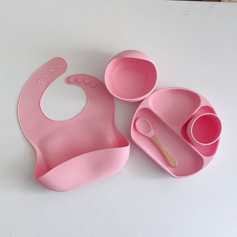 Children's Cutlery Meal Set Silicone Complementary Food Bowl