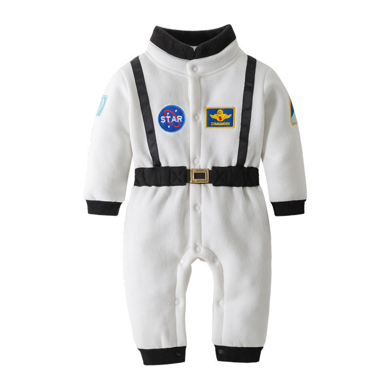 Autumn And Winter Boys' Long Sleeve Space Suit Jumpsuit